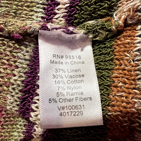 Coldwater Creek Cardigan Sweater SZ. M 10-12 fall print - Picture 4 of 10